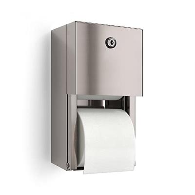 cadeninc Adhesive Installation Wall Mount Bathroom Stainless Steel Toilet  Paper Holder with Wipes Dispenser,Matte White JOHNS-LQD0-GAG - The Home  Depot