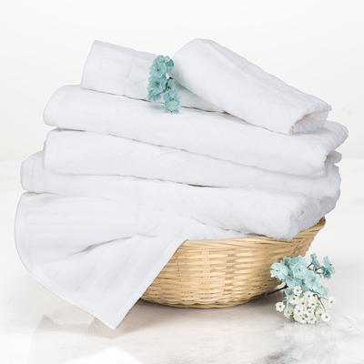 Lavish Home 100% Cotton Hotel 6 Piece Towel Set - Brick