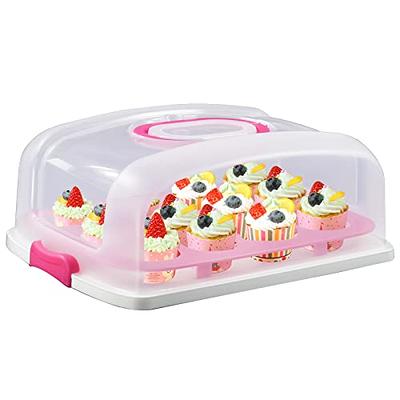 Cupcake Carrier/Holder Portable and Reusable Rectangular Cake Carrier with  Lid and Handle, 2/3 Tier Stackable Layer Insert - AliExpress