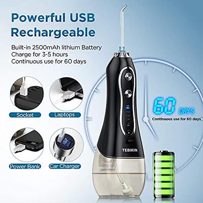 TEBIKIN Cordless Water Flosser Portable Dental Professional Oral