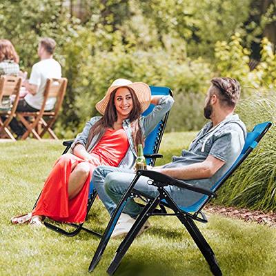 Outsunny Padded Zero Gravity Chair, Folding Recliner Chair, Patio Lounger  with Cup Holder, Adjustable Backrest, Removable Cushion for Outdoor, Patio,  Deck, and Poolside, Gray