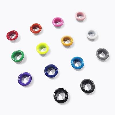 Eyelets, 4 Colors 100Sets 4mm Round Metal Eyelets Scrapbooking Card Hole  Leather Craft Garment Accessory(White)