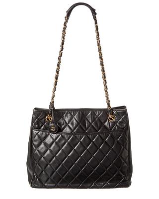 CC Leather Quilted Cambon Shoulder Bag (Authentic Pre-Owned)