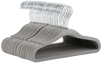 Gray Slim-Profile Non-Slip Velvet Hangers (25-Pack)