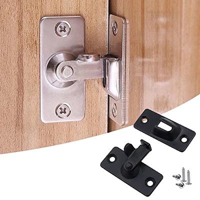 90° Right Angle Sliding Door Lock with Buckle Sliding Door Lock and Barn Door  Lock (1 Pack Silver)