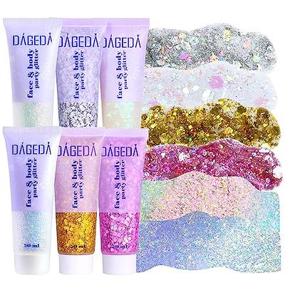 DAGEDA 2 Colors Body Glitter Stick, Face Glitter Hair Glitter Eyeshadow for  Rave Accessories,Chunky Glitter Face Paint Body Shimmer,Holographic Body  Glitter Gel for Glitte Makeup (White+Silver) - Yahoo Shopping