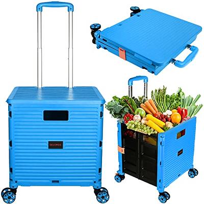  ANRYAGF Utility Carts with Wheels Rolling Cart Food Service Cart  for Restaurant Office Warehouse Heavy Duty Cart 510 lbs Capacity, Lockable  Wheels, Rubber Hammer, 16.9 D x 31.5 W x 39.5