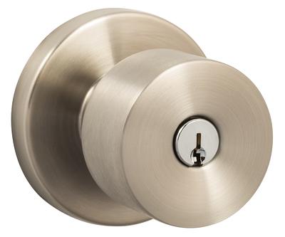 Sure-Loc Hardware Ridgecrest Mountain Logan Satin Brass Interior Bed/Bath  Privacy Door Handle