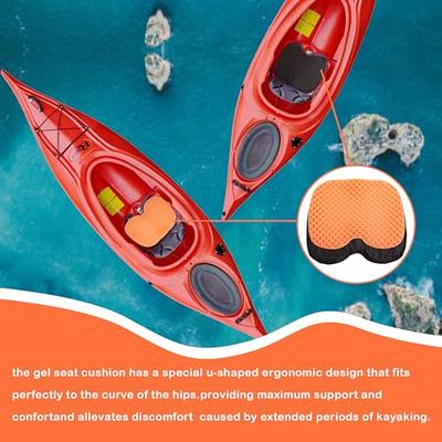 Wllead Orange Anti Slip Kayak Seat Cushion Waterproof Gel Boat