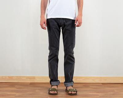 Grey Lee Jeans Denim Men Vintage 90S Grey Pants Straight Jeans