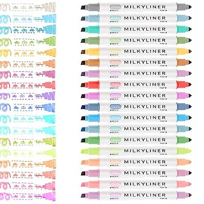 Sonuimy Aesthetic Dual Tips Cute Highlighters, Eye-Care Assorted