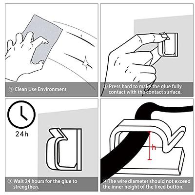 Under Desk Cable Management Clips, Wire Organizer Clips for PC Network Cable  Mamagement, Large Adhesive Cable Clips Wire Holders (Computer, TV,  Ethernet, Electric Wires), White, 20 PCS 