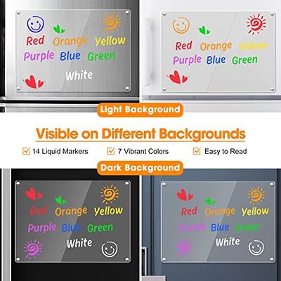  YeWink Magnetic Dry Erase Calendar Board for Fridge, 16”x12  Clear 2 Set Acrylic Planner Board for Refrigerator, Reusable Whiteboard  Includes 6 Markers 3 Colors : Office Products