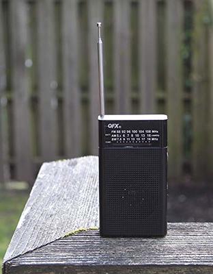 QFX R-35 Portable 3 AM, FM, SW1 Band Radio with 2 Speaker and Telescopic  Antenna, Black - Yahoo Shopping