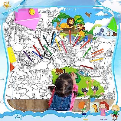 Zoo Jumbo Giant Coloring Poster for Kids 45 x 32 Inch Table Wall Coloring  Pages Big Animals Huge Coloring Paper Large Coloring Sheets for Art