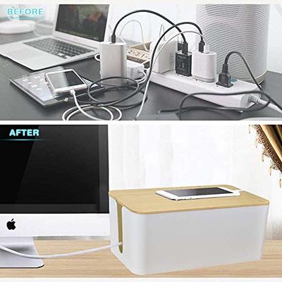 D-Line Cable Management Box, Power Strip Holder, Floor Outlet Hider, Desk  Cord Organizer, Cover TV Wires, Wire Storage, Extension Hiders, Concealer