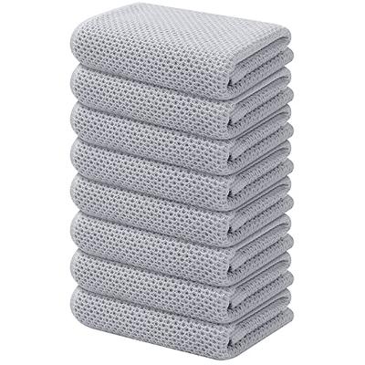 Hastings Home Kitchen Dish Cloth- Set of 16- 12.5x12.5- Absorbent 100  Percent Cotton Wash Cloths-Modern Circle Pattern Weave in 4 Solid Colors-  by Hastings Home in the Kitchen Towels department at