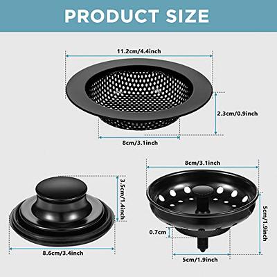 Kitchen Sink Strainer Sink Stopper - tifanso 2 PCS Sink Strainer Stopper  Kit, Universal Silicone Drain Cover, 4.5 Inch Stainless Steel Sink Drain  Strainer, Food Catcher for Kitchen Sink - Yahoo Shopping