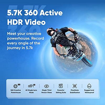 Insta360 X3 - Get Set Kit Waterproof 360 Action Camera with 1/2 48MP  Sensors, 5.7K 360 Active HDR Video, 72MP 360 Photo, 4K Single-Lens, 60fps  Me