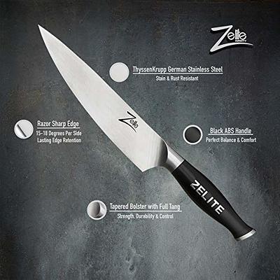 8 Inch Chef's Knife  Stainless Steel Kitchen Chef Knife - Black - IMARKU