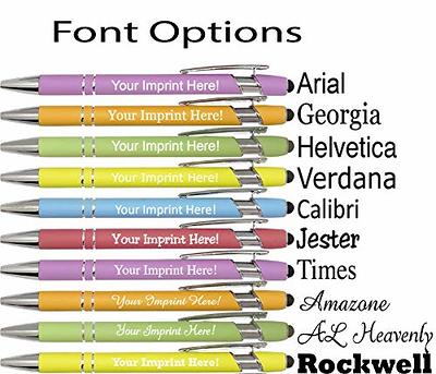 Custom Colored Ink Pens Soft-touch | Neon Ink Colors | Personalized  Imprinted Message of Choice - 12 pcs/pack