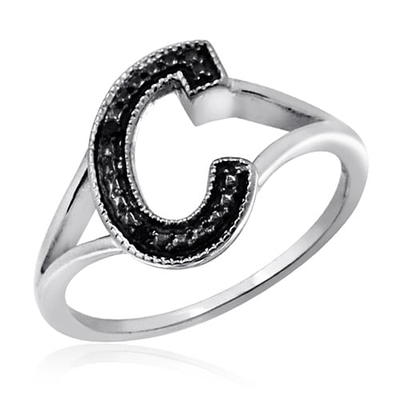 Jewelersclub Women's Initial Letter Ring