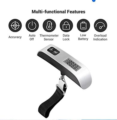High-Precision Luggage Scale - Samadex Portable Digital Suitcase Weigher  with Tare Function, Travel Weight Scale for Baggage Up to 110 lbs/50 kg,  Ideal for Travel and Shipping - Yahoo Shopping
