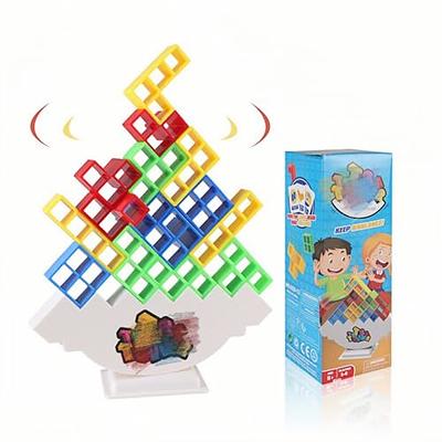 Tetra Tower Balancing Stacking Toys,Board Games for Kids & Adults,Tetris  Balance Game Building Blocks,Perfect for Family Games, Parties, Travel 