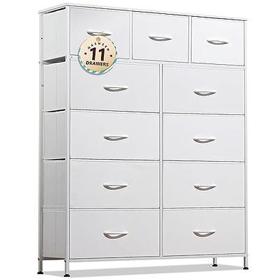 NASHZEN Dresser for Bedroom with 11 Drawers, Tall Fabric Chest of