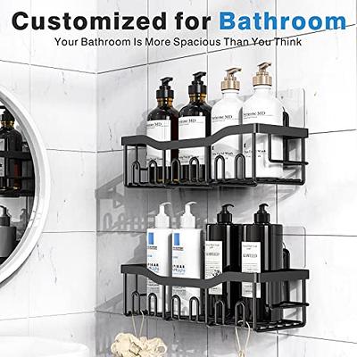 2 Pack Hanging Bathroom Organizer Shelf Rust Proof Bathtub Accessories