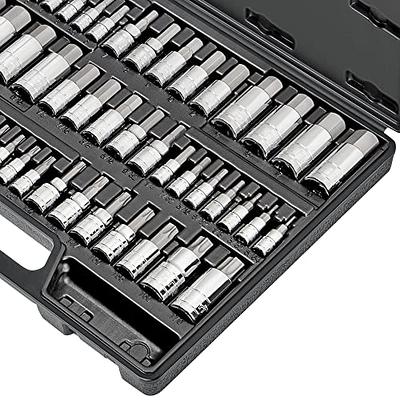 LEXIVON Master HEX Bit Socket Set, Premium S2 Alloy Steel | Complete  32-Piece, SAE and Metric Set | Enhanced Storage Case (LX-144)