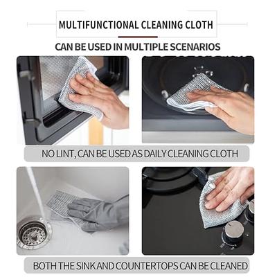 Cheap Multifunctional Non-Scratch Wire Dishcloth, Multipurpose Wire  Dishwashing Rags for Wet and Dry, Scrubs & Cleans for Dishes,Stove Tops,  Easy Rinsing