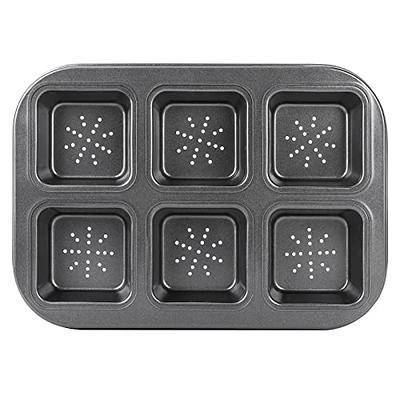  2Pcs Loaf Pan, 12 Cavity Square Muffin Pans Nonstick Mini Loaf  Pan Brownie Cake Pan Square Muffin Pan Carbon Steel Pan for Oven(Gold):  Home & Kitchen