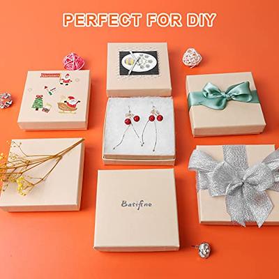 Jewelry Gift Box Small Empty Gift Boxes Jewelry Boxes Packaging Bulk Gift  Wrap Boxes Cardboard Jewelry Boxes with Bow for Ring Necklaces Earring