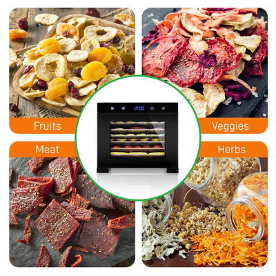 Magic Mill Commercial Food Dehydrator Machine, 7 Stainless Steel Trays,  Adjustable Timer, Temperature Control, Dryer for Jerky, Herb, Beef, Fruit 