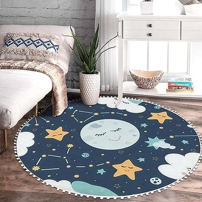 PAGISOFE Red Round Rugs for Livingroom, Circle Rugs 5x5 Feet, Ultra Soft  Children Rugs for Boys/girls Bedroom, Fluffy Carpets, Shaggy Rugs, Small