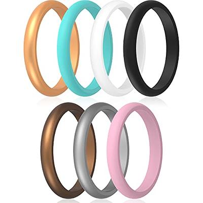 6-Pack Egnaro Men's Silicone Rubber Bands Wedding Rings only $2.10 |  eDealinfo.com