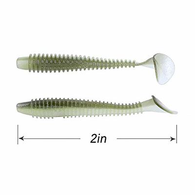 RUNCL Swimbaits Paddle 10/20/30/40PCS, 5/4/3/2 Inchs Paddle Tail, Soft Lure  for Trout Crappie Bass, Durable Plastic Bait Swimmer for  Saltwater/Freshwater, Fishing Lover's Gift 