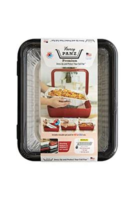 Fancy Panz RED Dress Up, Protect Foil Pan Carrier, 9x13, + Serving Spoon
