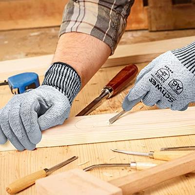 Schwer 8 Pairs Cut Resistant Work Gloves, ANSI A3 Cut Proof