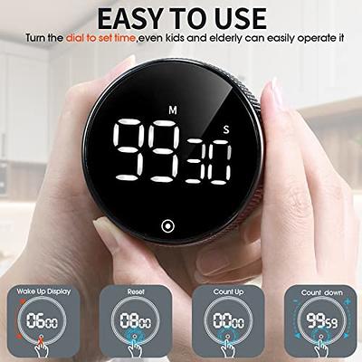 4 Pieces Digital Kitchen Timers, Large LED Display Magnetic