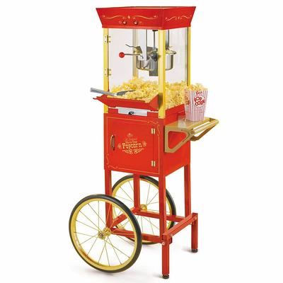 Great Northern Popcorn 8 oz. Foundation Style Popcorn Popper Machine Cart - Red