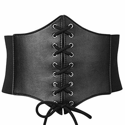 Lovful Wide Elastic Corset Belt,Hollow Out Stretch Cinch Waist