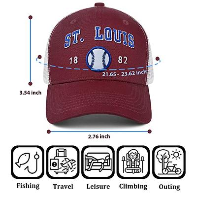 Jcrevfu St.Louis Hat Mesh Trucker Hat Adjustable Embroidered Baseball Cap  for Men Women Burgundy - Yahoo Shopping