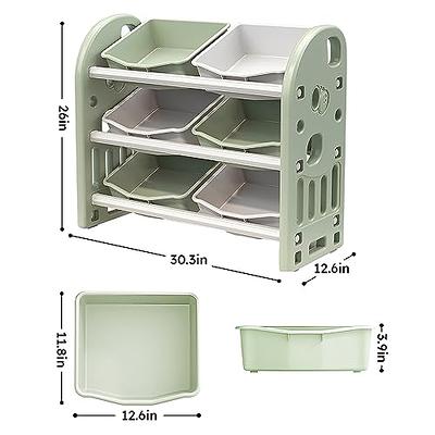 3-Tier Kids Storage Shelf Corner Cabinet with 3 Baskets + Free