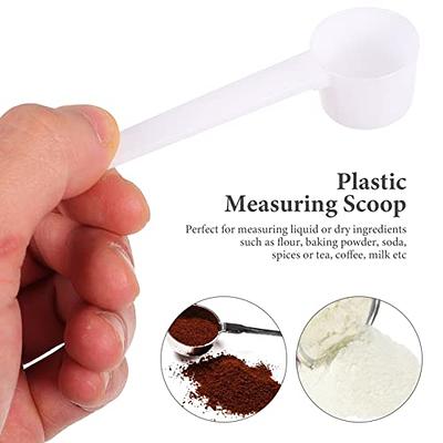 100Pcs Measuring Spoons, Plastic Tablespoon Coffee Protein Milk Powder Scoops  Spoon Protein Scoop Coffee Scoop Measure for Measuring Coffee, Grains,  Protein, Spices 