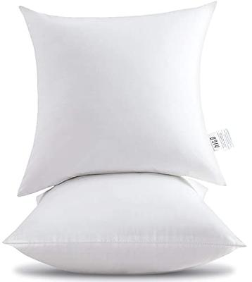 OUBONUN 16 x 16 Pillow Inserts (Set of 2) - Throw Pillow Inserts with 100% Cotton Cover