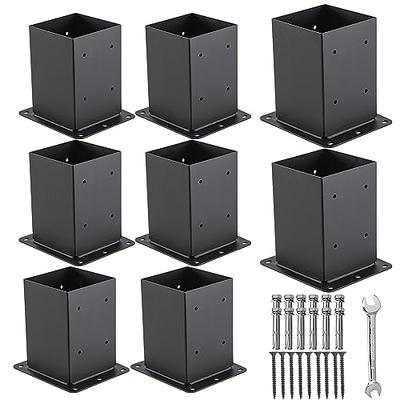 Nrspp 4x4 Post Base, 8 Sets Post Anchor, (Inner Size 3.6x3.6) Black Metal  Powder-Coated Deck Post Base Support for Outdoor Fence,Mailbox,Pergola  Brackets Fence Kit - Yahoo Shopping