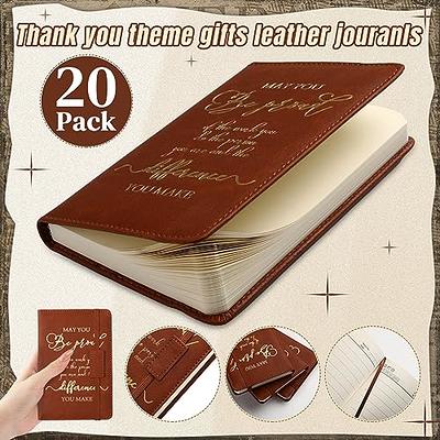 Qilery 12 Set Thank You Gifts Leather Journal Writing Notebooks Bulk  Refillable Hardcover Notebook with Ballpoint Pens Travel Diary A5 Lined  Notebook
