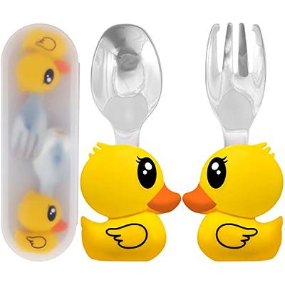 Jenbode Baby Fork and Spoon Set with Carry Case Baby Training Utensils Self  Feeding Toddler Silverware Silicone and Stainless Steel Kids and Toddler  Utensil Set - Yahoo Shopping